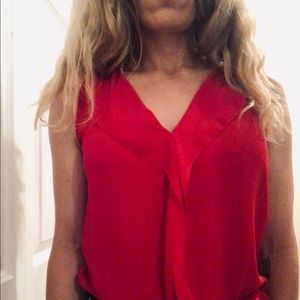NWT Red Flounce Oversized Shell